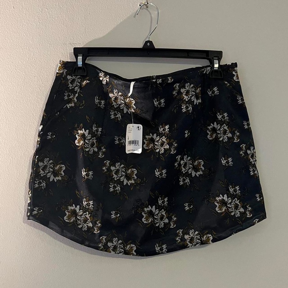 Free People Embroidered Floral Mini Skirt